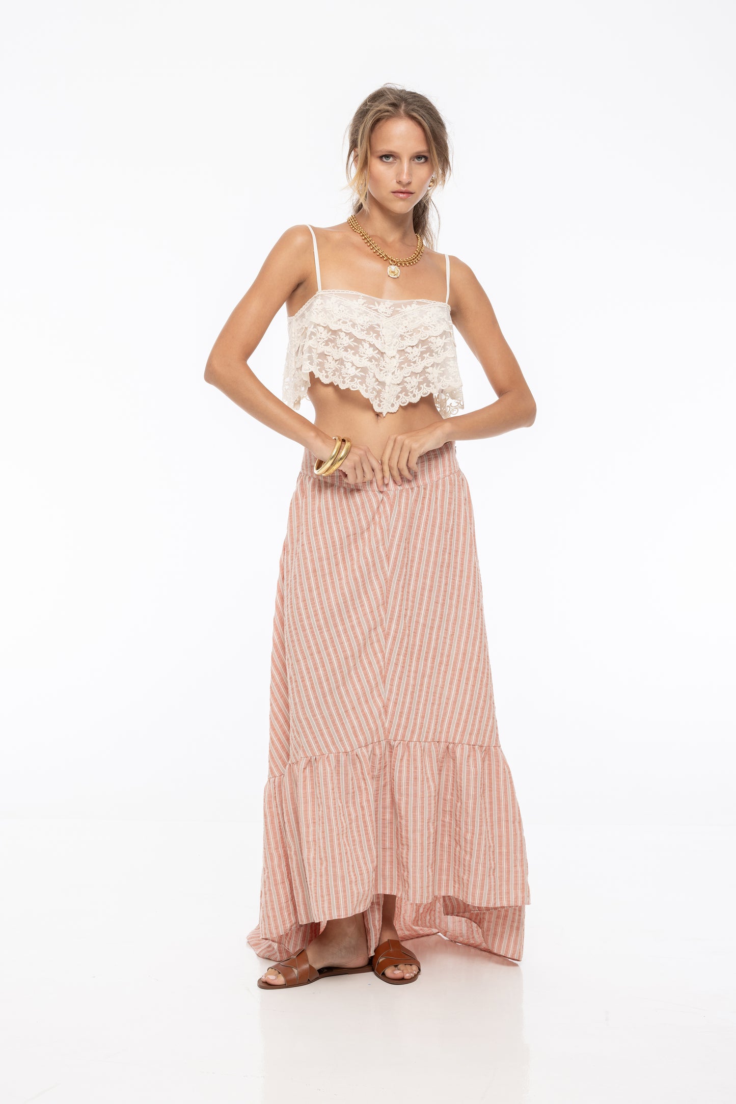 Ella Stripped Maxi Skirt